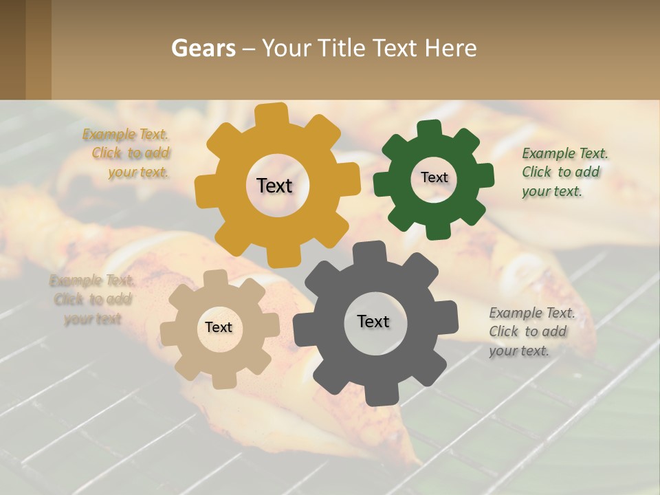 A Bunch Of Food That Is On A Grill PowerPoint Template