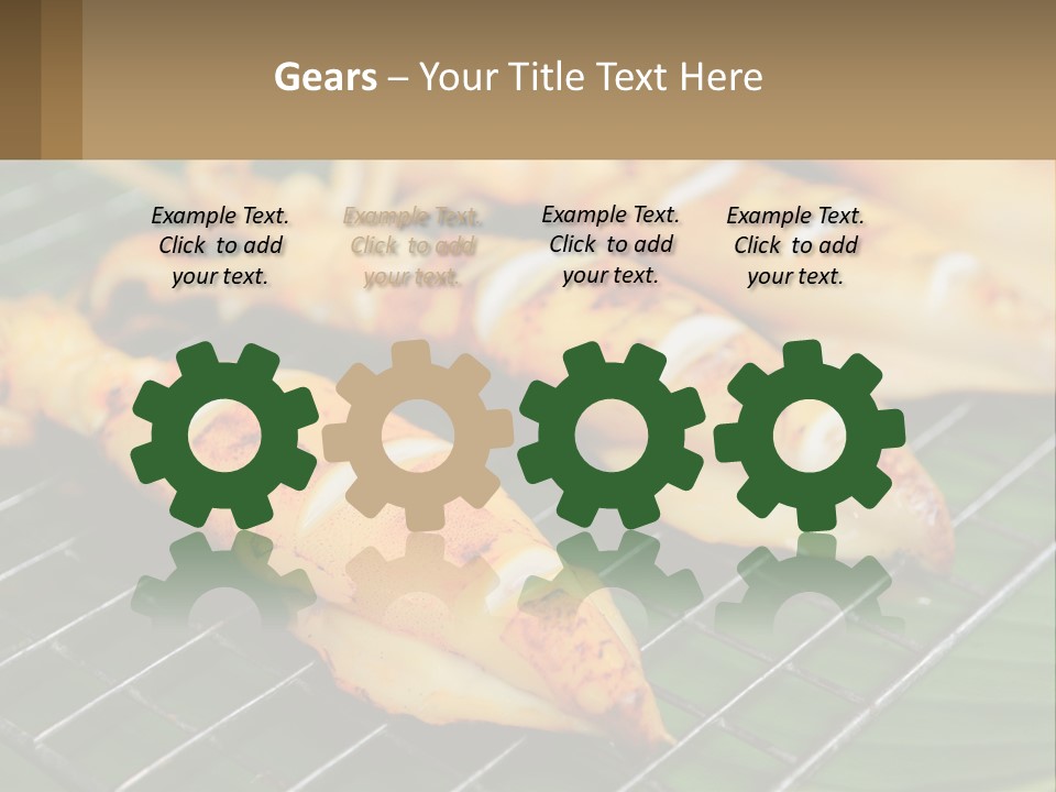 A Bunch Of Food That Is On A Grill PowerPoint Template