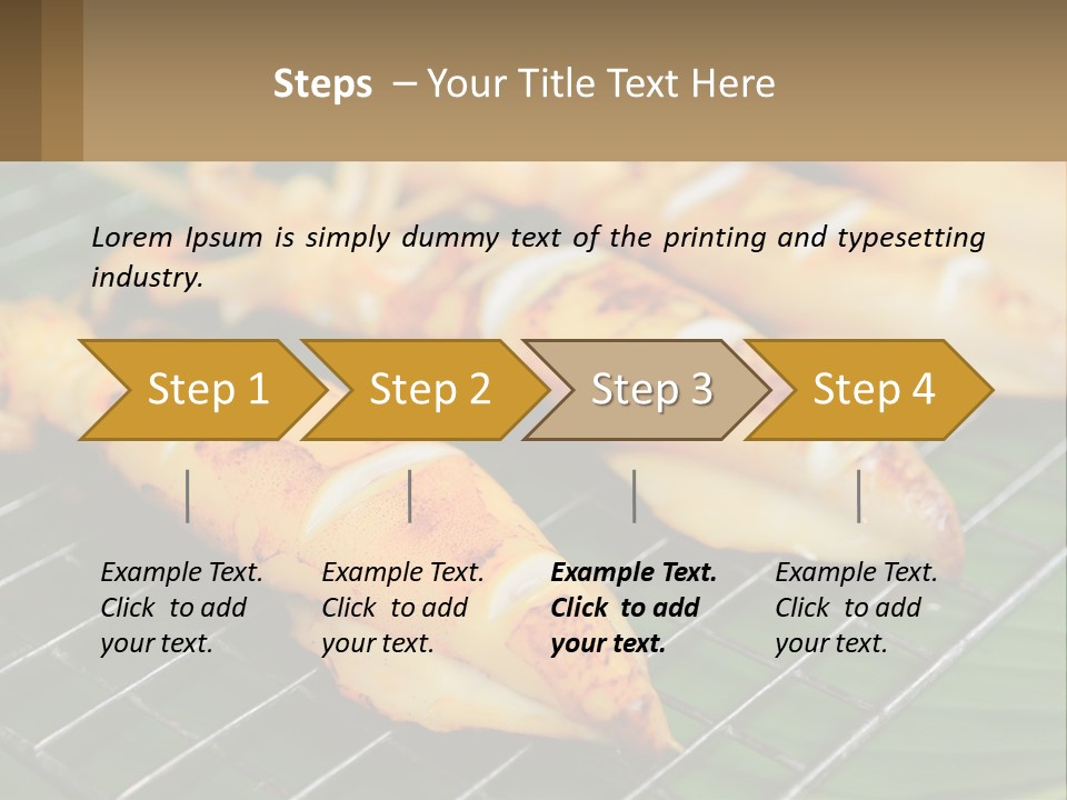 A Bunch Of Food That Is On A Grill PowerPoint Template