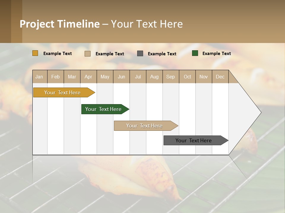 A Bunch Of Food That Is On A Grill PowerPoint Template
