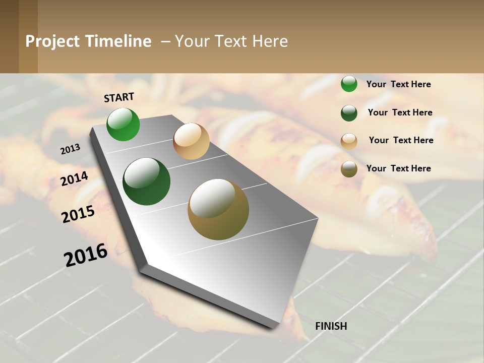 A Bunch Of Food That Is On A Grill PowerPoint Template