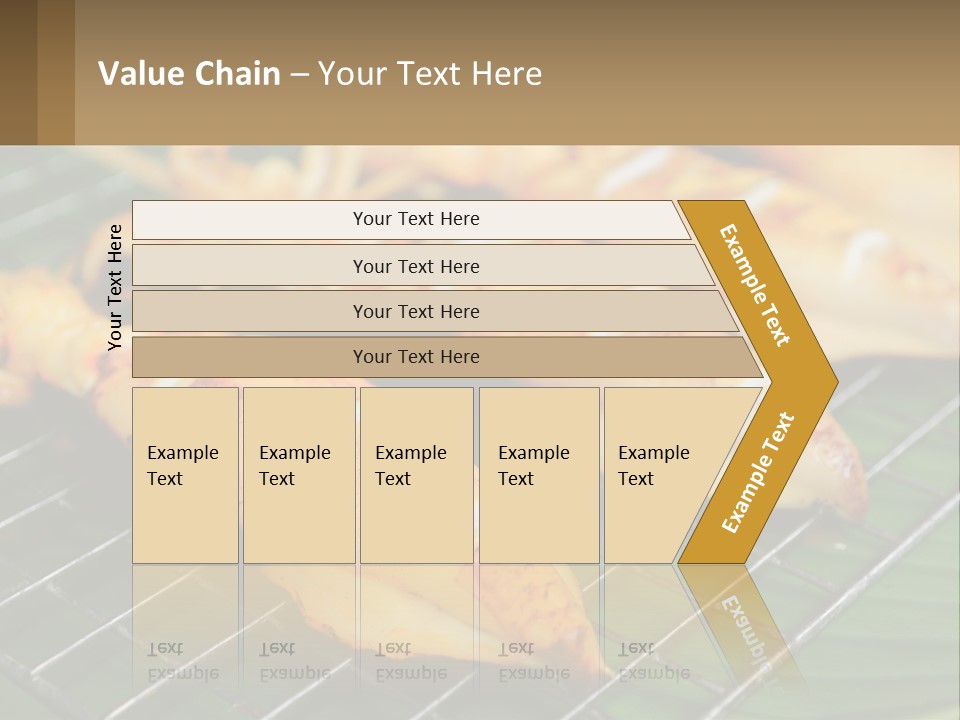 A Bunch Of Food That Is On A Grill PowerPoint Template