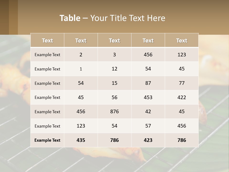 A Bunch Of Food That Is On A Grill PowerPoint Template