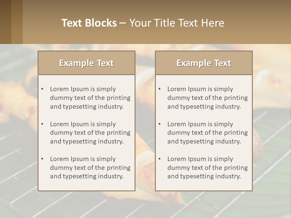 A Bunch Of Food That Is On A Grill PowerPoint Template