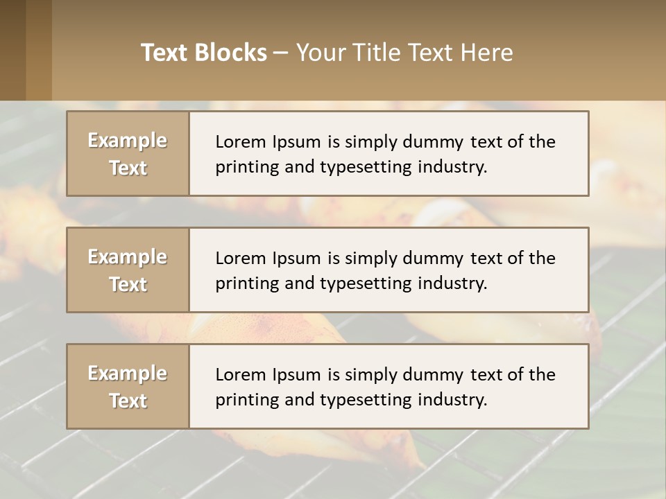 A Bunch Of Food That Is On A Grill PowerPoint Template