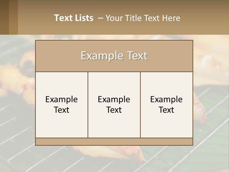 A Bunch Of Food That Is On A Grill PowerPoint Template