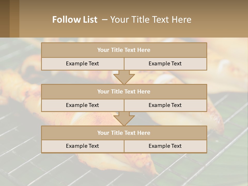 A Bunch Of Food That Is On A Grill PowerPoint Template