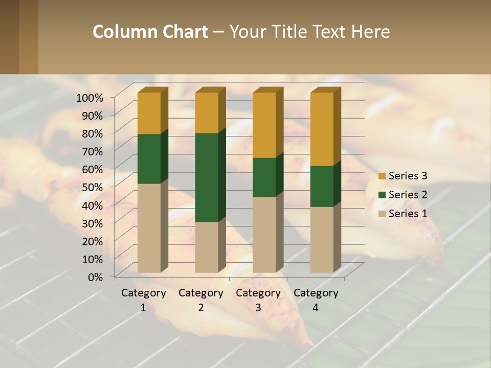 A Bunch Of Food That Is On A Grill PowerPoint Template