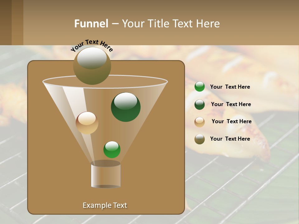 A Bunch Of Food That Is On A Grill PowerPoint Template