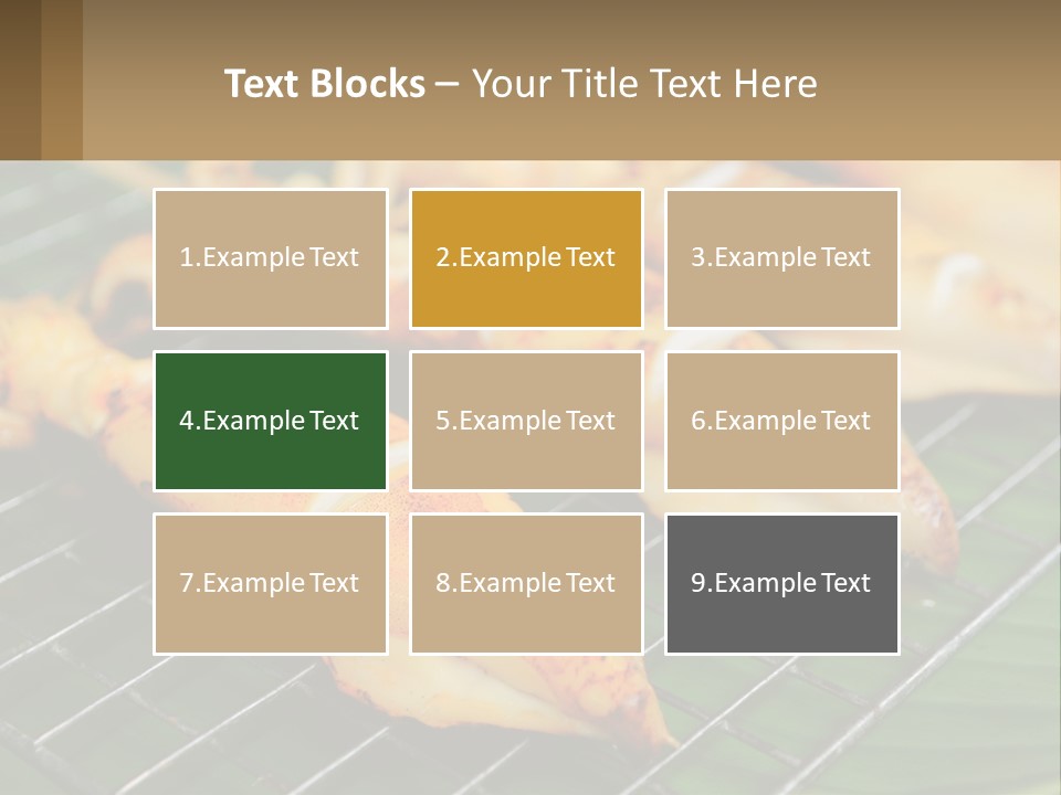 A Bunch Of Food That Is On A Grill PowerPoint Template