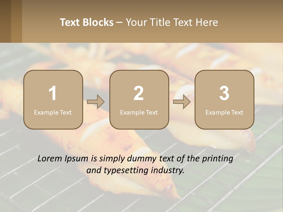 A Bunch Of Food That Is On A Grill PowerPoint Template