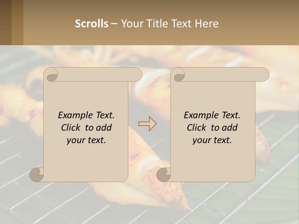 A Bunch Of Food That Is On A Grill PowerPoint Template