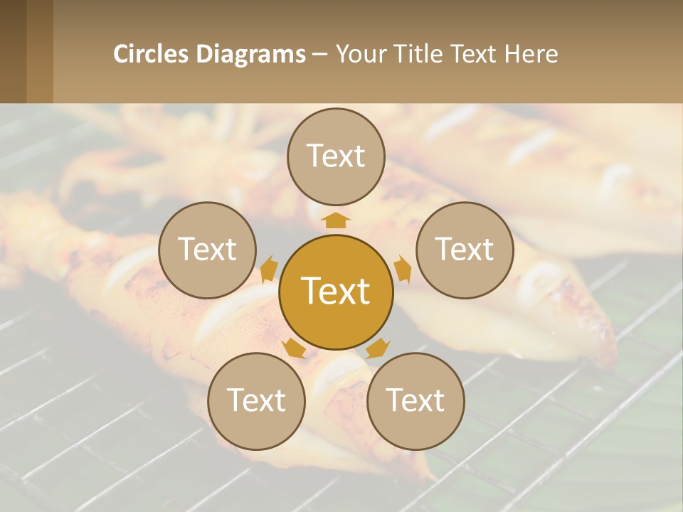 A Bunch Of Food That Is On A Grill PowerPoint Template