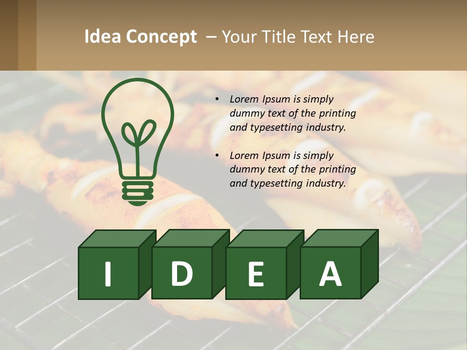 A Bunch Of Food That Is On A Grill PowerPoint Template