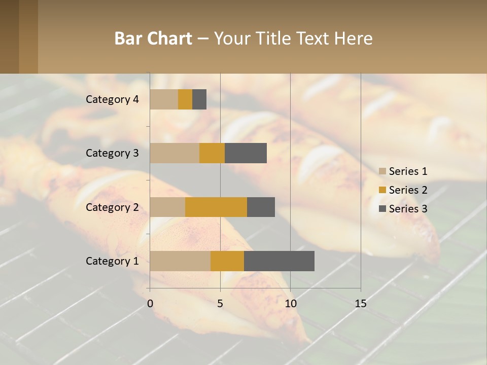 A Bunch Of Food That Is On A Grill PowerPoint Template
