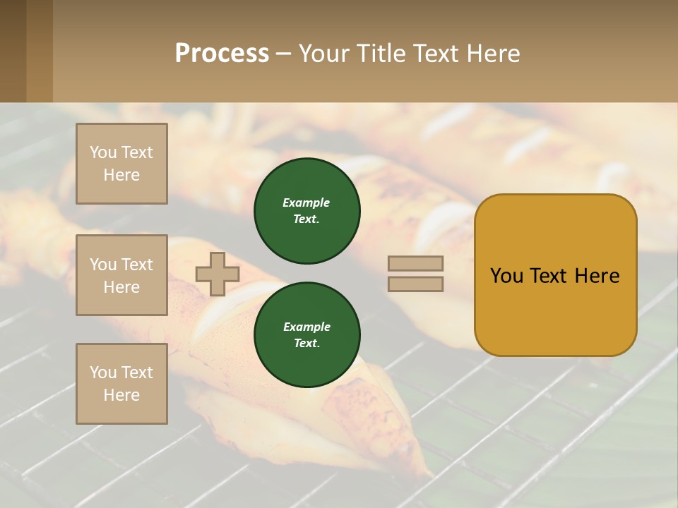A Bunch Of Food That Is On A Grill PowerPoint Template