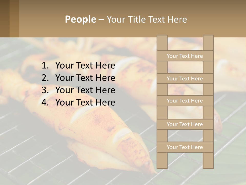 A Bunch Of Food That Is On A Grill PowerPoint Template