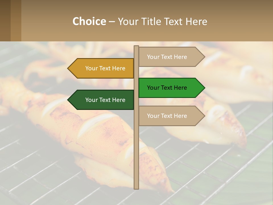 A Bunch Of Food That Is On A Grill PowerPoint Template