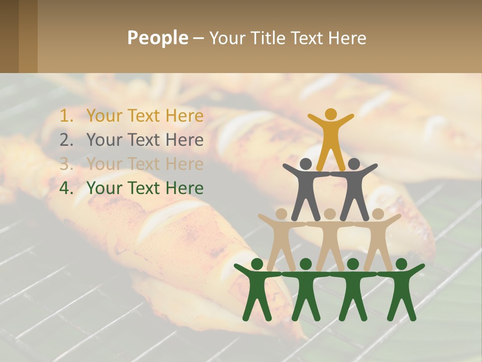 A Bunch Of Food That Is On A Grill PowerPoint Template