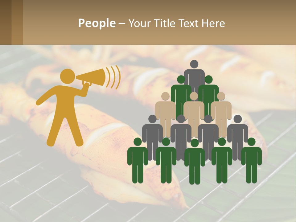 A Bunch Of Food That Is On A Grill PowerPoint Template