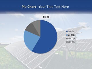 A Row Of Solar Panels On A Sunny Day PowerPoint Template