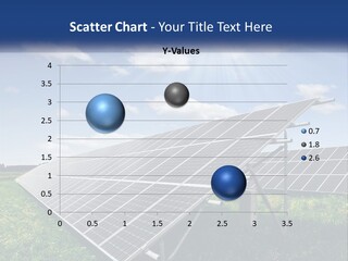 A Row Of Solar Panels On A Sunny Day PowerPoint Template