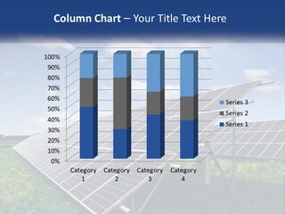 A Row Of Solar Panels On A Sunny Day PowerPoint Template