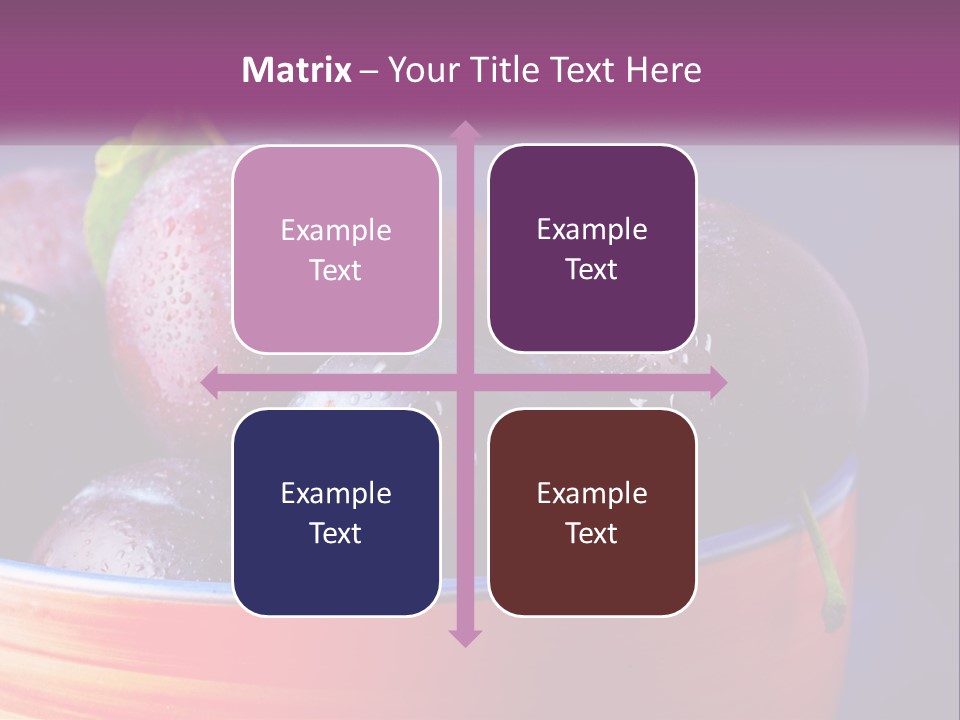 A Bowl Of Plums With Water Droplets On Them PowerPoint Template