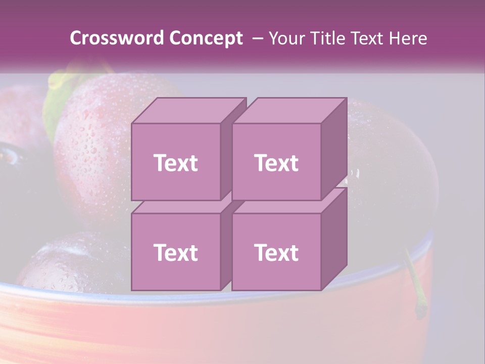 A Bowl Of Plums With Water Droplets On Them PowerPoint Template