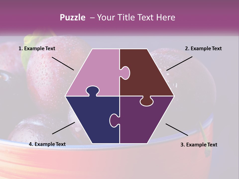 A Bowl Of Plums With Water Droplets On Them PowerPoint Template