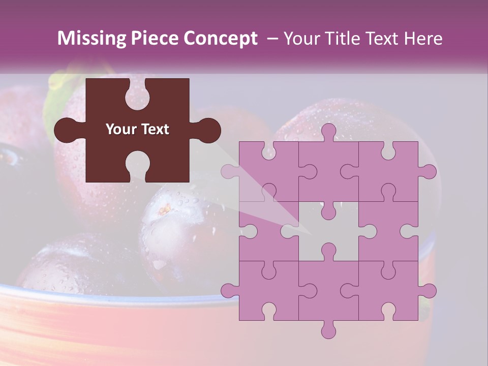 A Bowl Of Plums With Water Droplets On Them PowerPoint Template