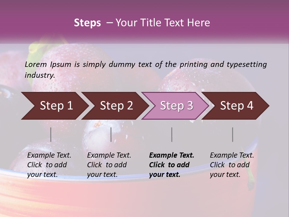 A Bowl Of Plums With Water Droplets On Them PowerPoint Template