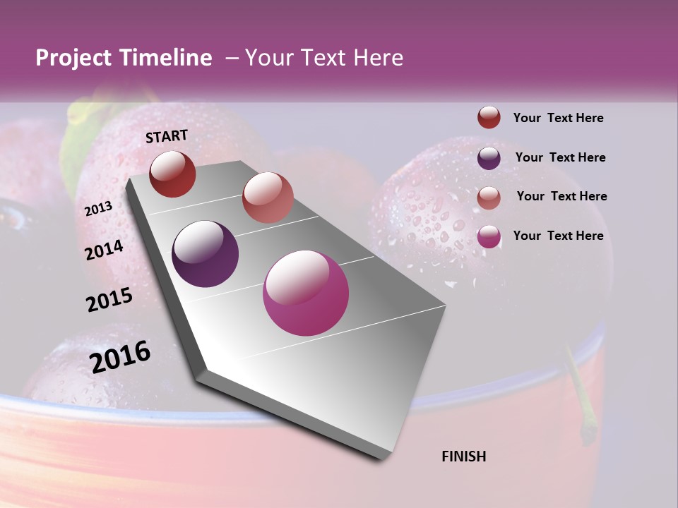 A Bowl Of Plums With Water Droplets On Them PowerPoint Template