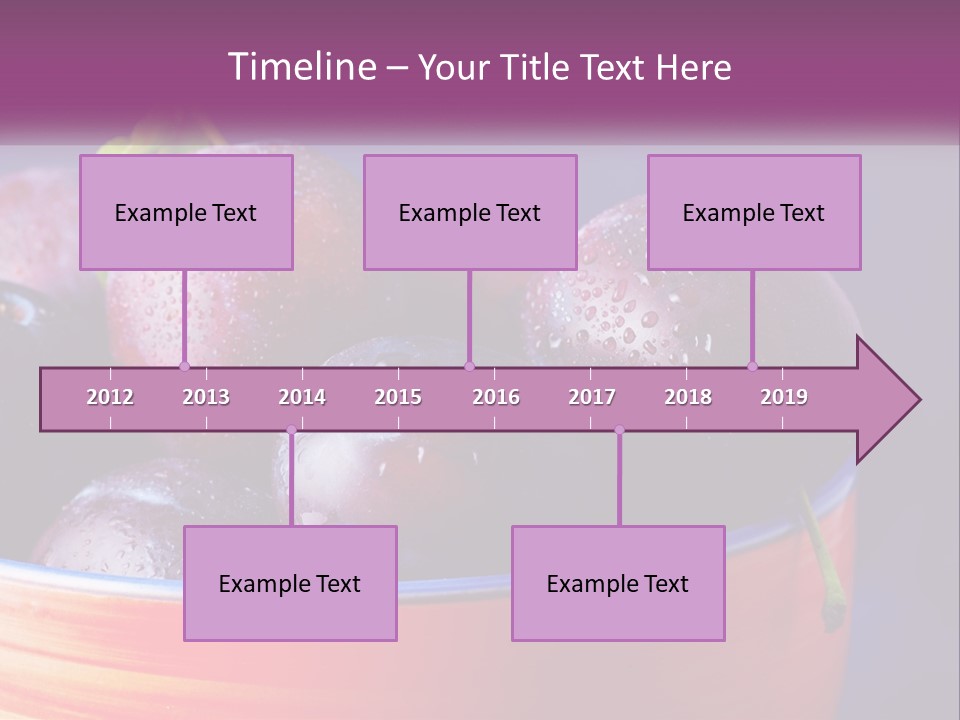 A Bowl Of Plums With Water Droplets On Them PowerPoint Template