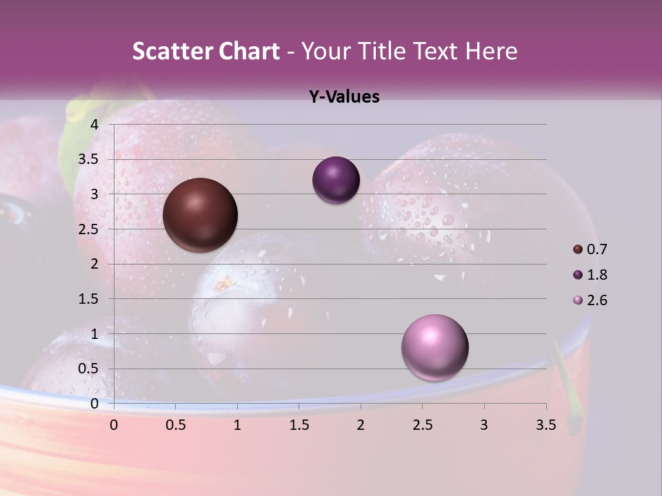 A Bowl Of Plums With Water Droplets On Them PowerPoint Template