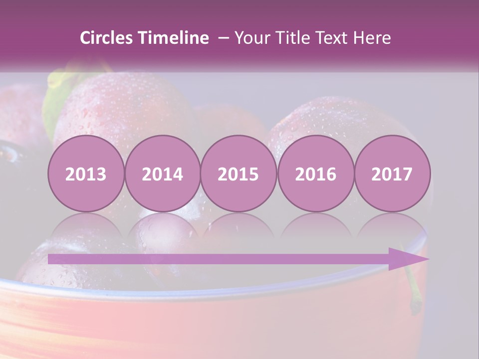 A Bowl Of Plums With Water Droplets On Them PowerPoint Template