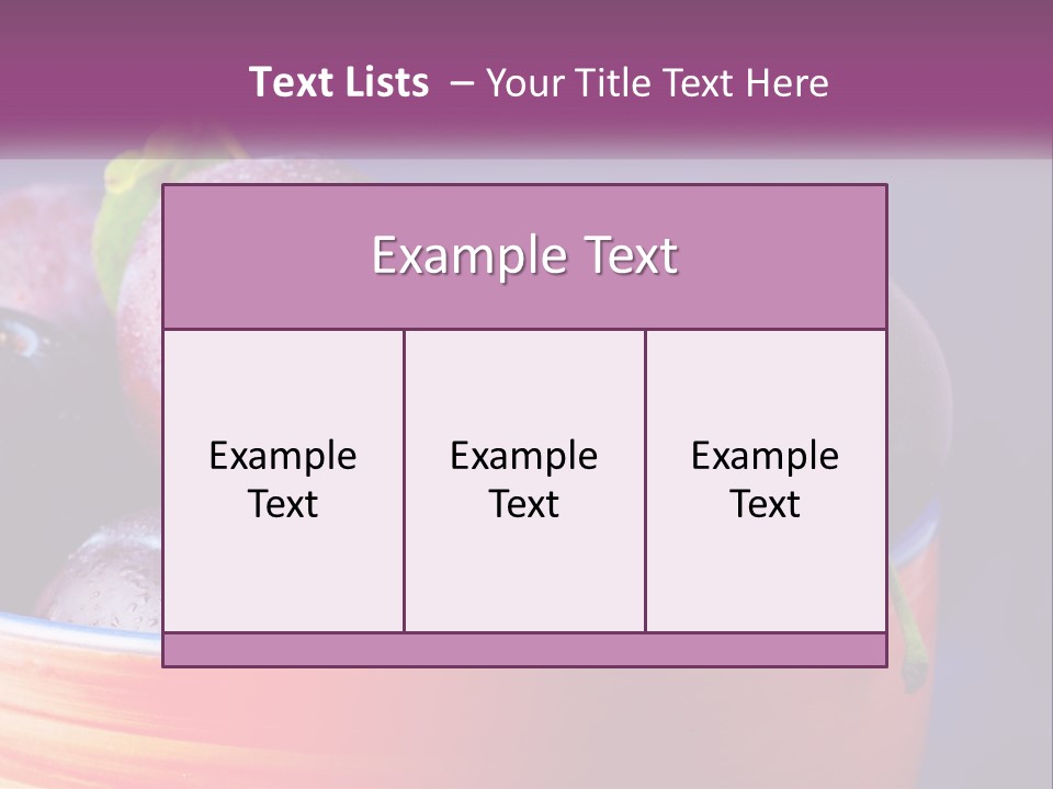 A Bowl Of Plums With Water Droplets On Them PowerPoint Template