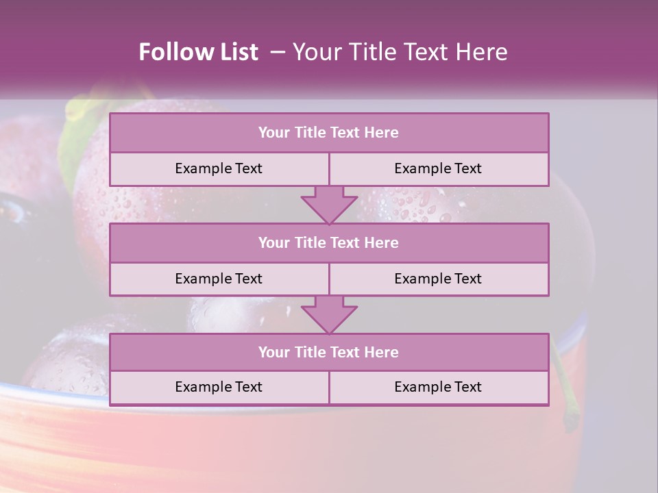 A Bowl Of Plums With Water Droplets On Them PowerPoint Template