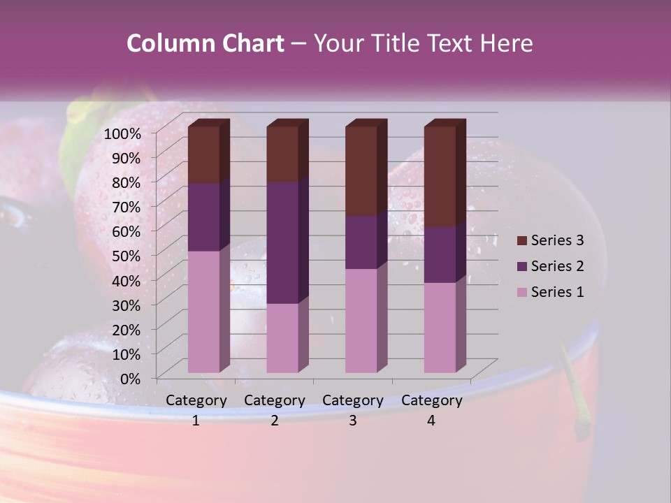 A Bowl Of Plums With Water Droplets On Them PowerPoint Template