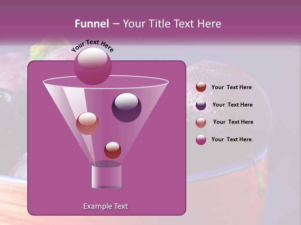 A Bowl Of Plums With Water Droplets On Them PowerPoint Template