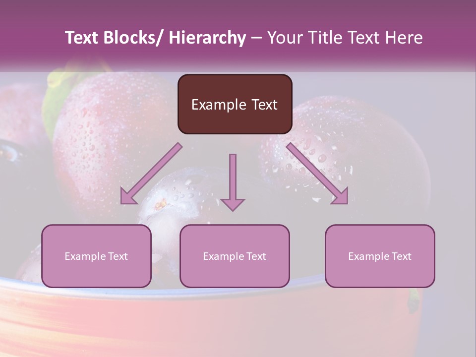 A Bowl Of Plums With Water Droplets On Them PowerPoint Template