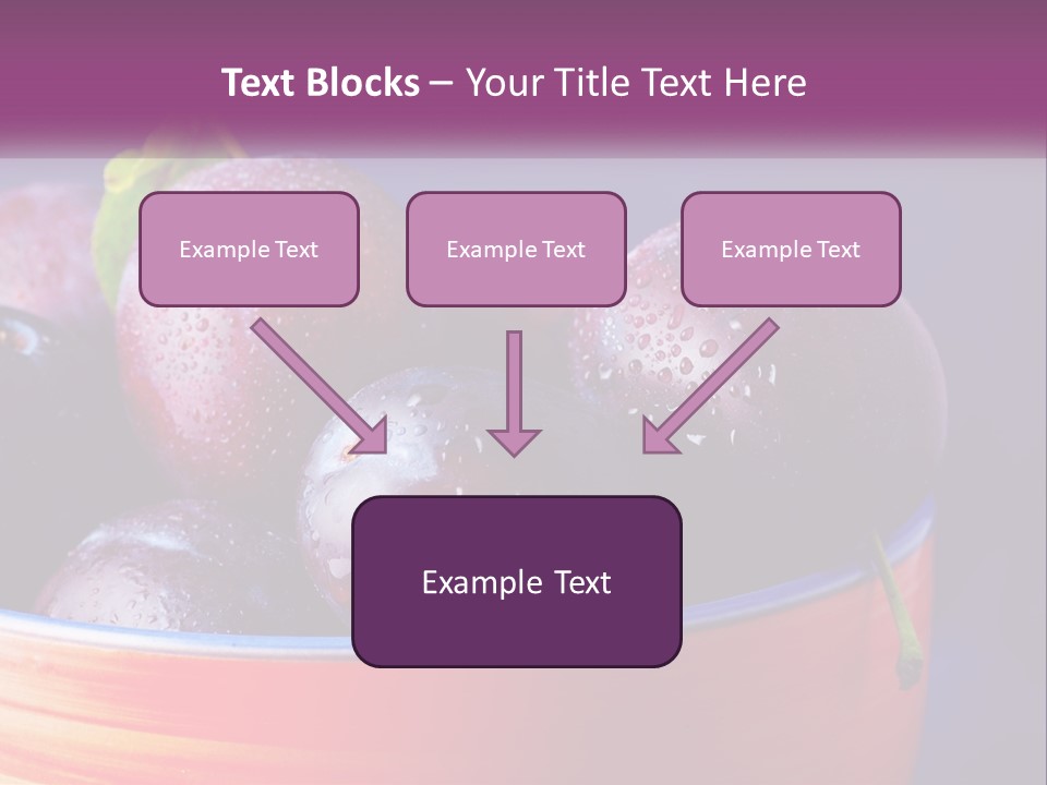 A Bowl Of Plums With Water Droplets On Them PowerPoint Template