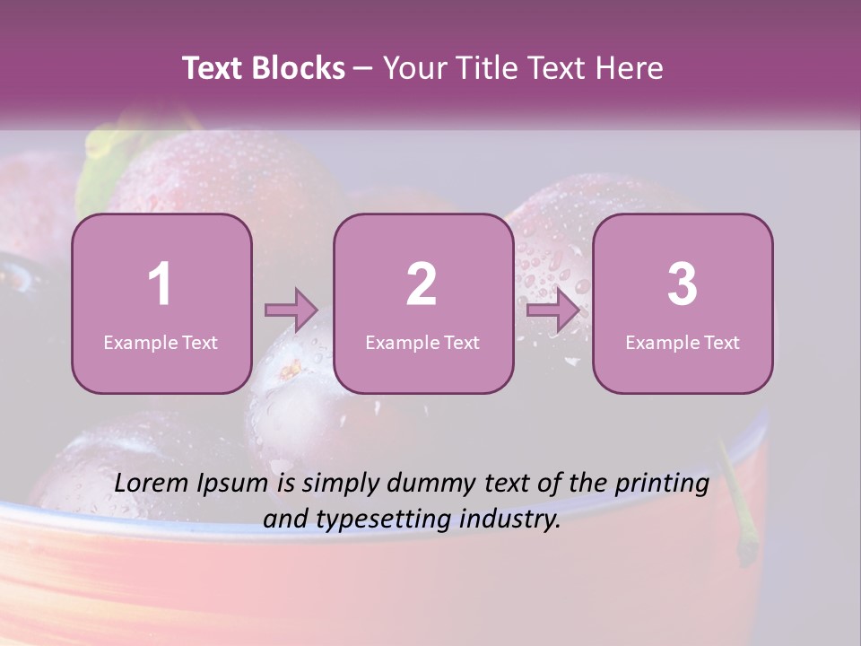 A Bowl Of Plums With Water Droplets On Them PowerPoint Template