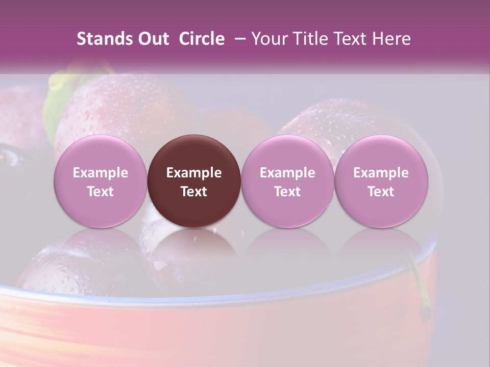 A Bowl Of Plums With Water Droplets On Them PowerPoint Template