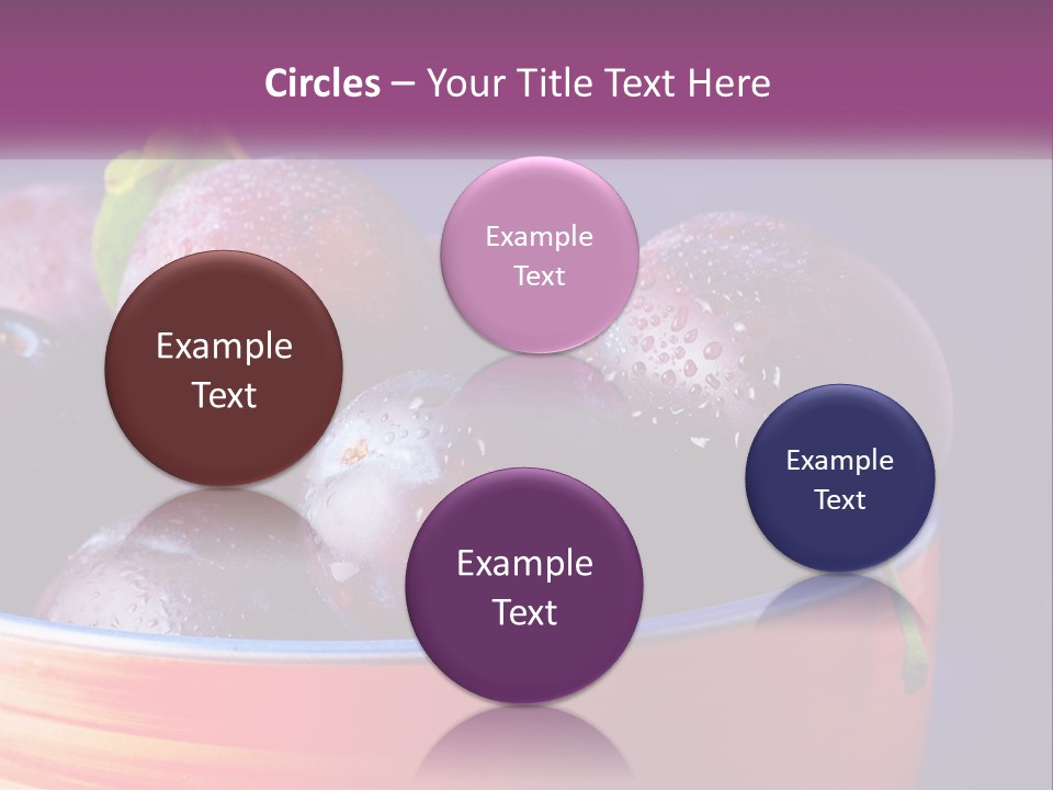 A Bowl Of Plums With Water Droplets On Them PowerPoint Template