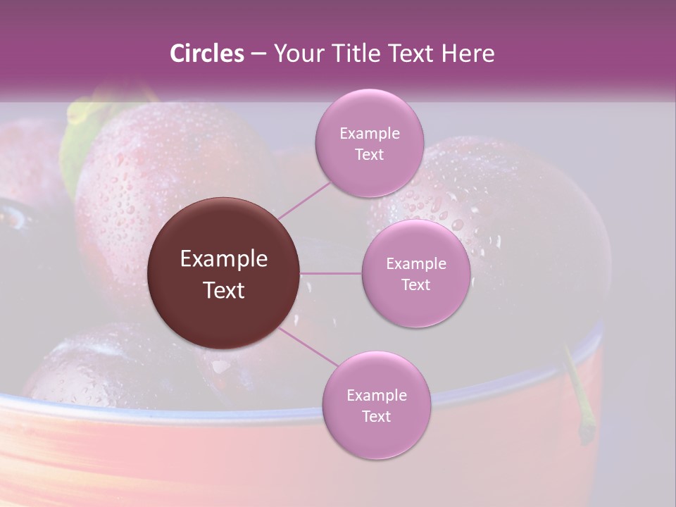 A Bowl Of Plums With Water Droplets On Them PowerPoint Template
