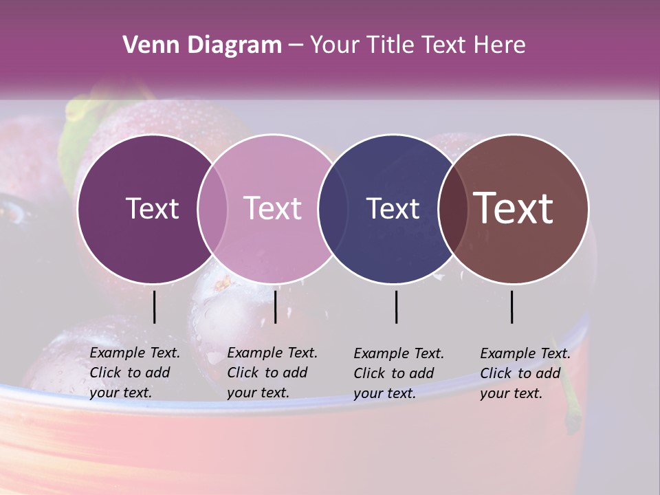 A Bowl Of Plums With Water Droplets On Them PowerPoint Template