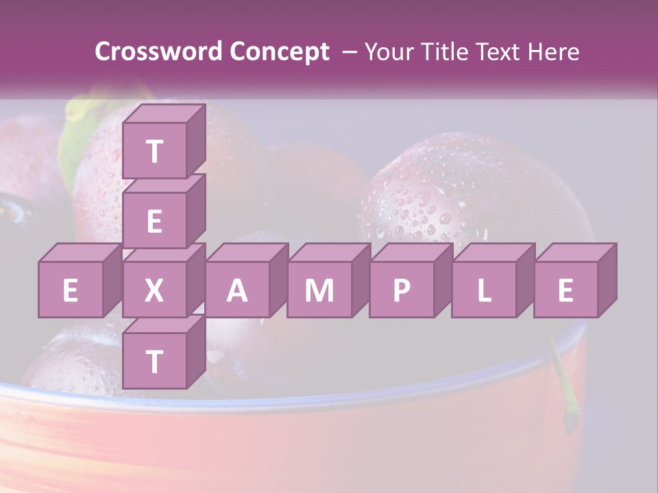 A Bowl Of Plums With Water Droplets On Them PowerPoint Template