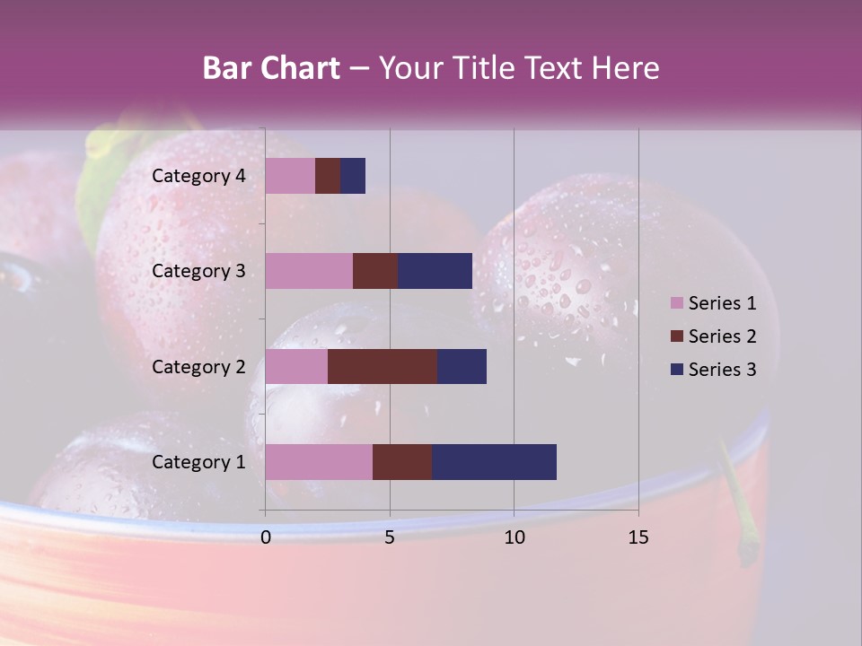 A Bowl Of Plums With Water Droplets On Them PowerPoint Template