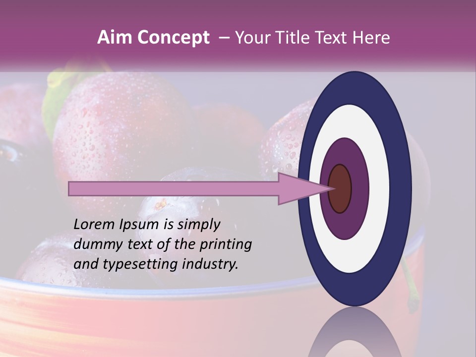 A Bowl Of Plums With Water Droplets On Them PowerPoint Template